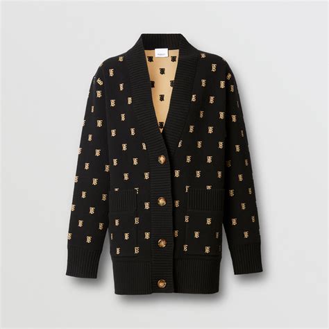 burberry monogram logo cashmere cardigan|Burberry Cardigans for Women .